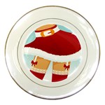 Sexy Mrs Santa Claus Porcelain Plate