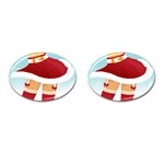 Sexy Mrs Santa Claus Cufflinks (Oval)