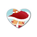 Sexy Mrs Santa Claus Rubber Coaster (Heart)