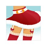 Sexy Mrs Santa Claus Small Satin Scarf (Square)