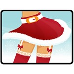 Sexy Mrs Santa Claus Fleece Blanket (Large)