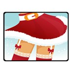 Sexy Mrs Santa Claus Fleece Blanket (Small)