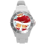 Sexy Mrs Santa Claus Round Plastic Sport Watch (L)