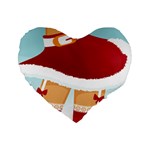 Sexy Mrs Santa Claus Standard 16  Premium Heart Shape Cushion 