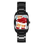 Sexy Mrs Santa Claus Stainless Steel Barrel Watch