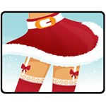 Sexy Mrs Santa Claus Double Sided Fleece Blanket (Medium)