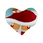 Sexy Mrs Santa Claus Standard 16  Premium Flano Heart Shape Cushion 