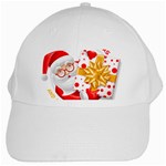 Santa Claus Happy New Year White Cap