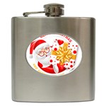 Santa Claus Happy New Year Hip Flask (6 oz)