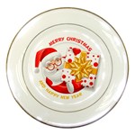 Santa Claus Happy New Year Porcelain Plate