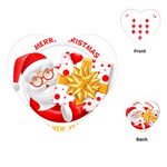 Santa Claus Happy New Year Playing Cards (Heart)