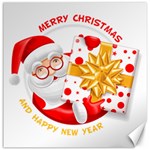 Santa Claus Happy New Year Canvas 16  x 16 