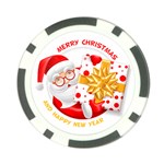 Santa Claus Happy New Year Poker Chip Card Guard (10 pack)