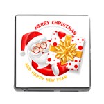 Santa Claus Happy New Year Memory Card Reader (Square)