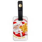 Santa Claus Happy New Year Luggage Tag (one side)