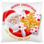 Santa Claus Happy New Year Large Cushion Case (One Side)