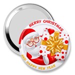 Santa Claus Happy New Year 3  Handbag Mirror