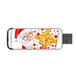 Santa Claus Happy New Year Portable USB Flash (One Side)