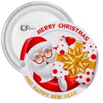 Santa Claus Happy New Year 3  Button