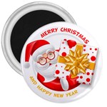 Santa Claus Happy New Year 3  Magnet