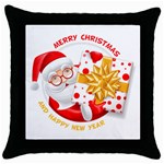 Santa Claus Happy New Year Throw Pillow Case (Black)