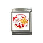 Santa Claus Happy New Year Italian Charm (13mm)