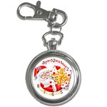 Santa Claus Happy New Year Key Chain Watch