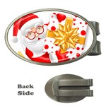 Santa Claus Happy New Year Money Clip (Oval)