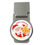 Santa Claus Happy New Year Money Clip (Round)