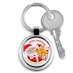 Santa Claus Happy New Year Key Chain (Round)