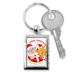 Santa Claus Happy New Year Key Chain (Rectangle)