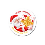 Santa Claus Happy New Year Magnet 3  (Round)