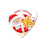 Santa Claus Happy New Year Magnet (Heart)