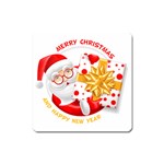 Santa Claus Happy New Year Magnet (Square)