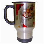 Santa Claus Happy New Year Travel Mug (Silver Gray)