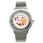 Santa Claus Happy New Year Stainless Steel Watch