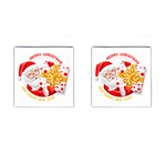 Santa Claus Happy New Year Cufflinks (Square)