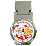 Santa Claus Happy New Year Money Clip Watch