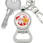 Santa Claus Happy New Year Bottle Opener Key Chain