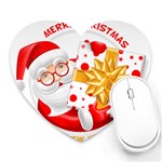 Santa Claus Happy New Year Heart Mousepad