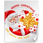 Santa Claus Happy New Year Canvas 11  x 14 