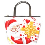 Santa Claus Happy New Year Bucket Bag