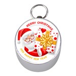 Santa Claus Happy New Year Silver Compass (Mini)