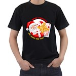 Santa Claus Happy New Year Men s T-Shirt (Black)