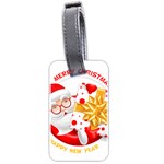 Santa Claus Happy New Year Luggage Tag (two sides)