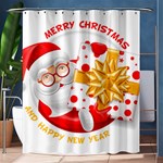 Santa Claus Happy New Year Shower Curtain 60  x 72  (Medium)