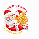 Santa Claus Happy New Year Small Garden Flag (Two Sides)