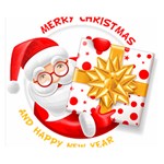 Santa Claus Happy New Year Double Sided Flano Blanket (Small)