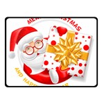 Santa Claus Happy New Year Double Sided Fleece Blanket (Small)