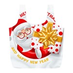 Santa Claus Happy New Year Full Print Recycle Bag (L)